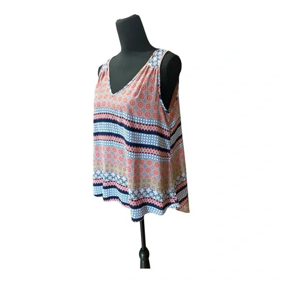 Bishop Street Apparel Patterned Sleeveless Top - Multicolor - Picture 3 of 5